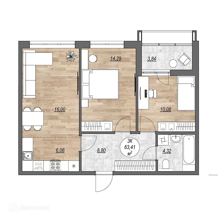 Фото квартиры в ЖК "Каскад"