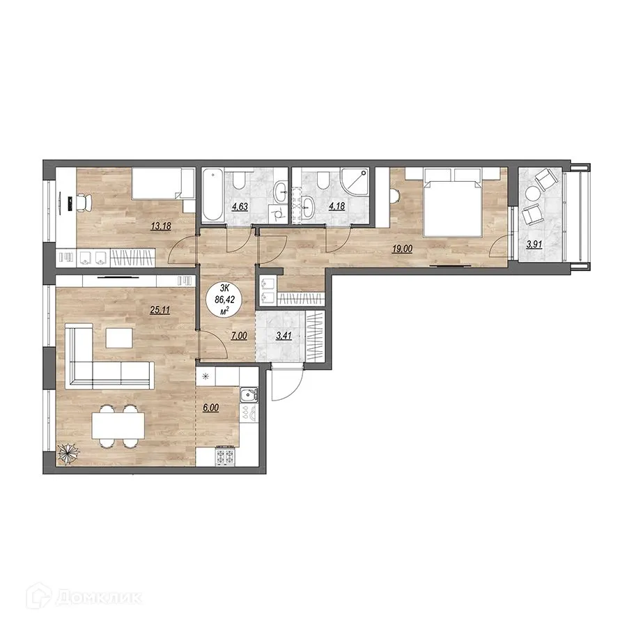 Фото квартиры в ЖК "Каскад"