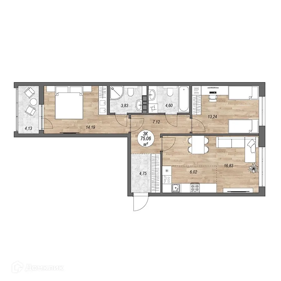 Фото квартиры в ЖК "Каскад"