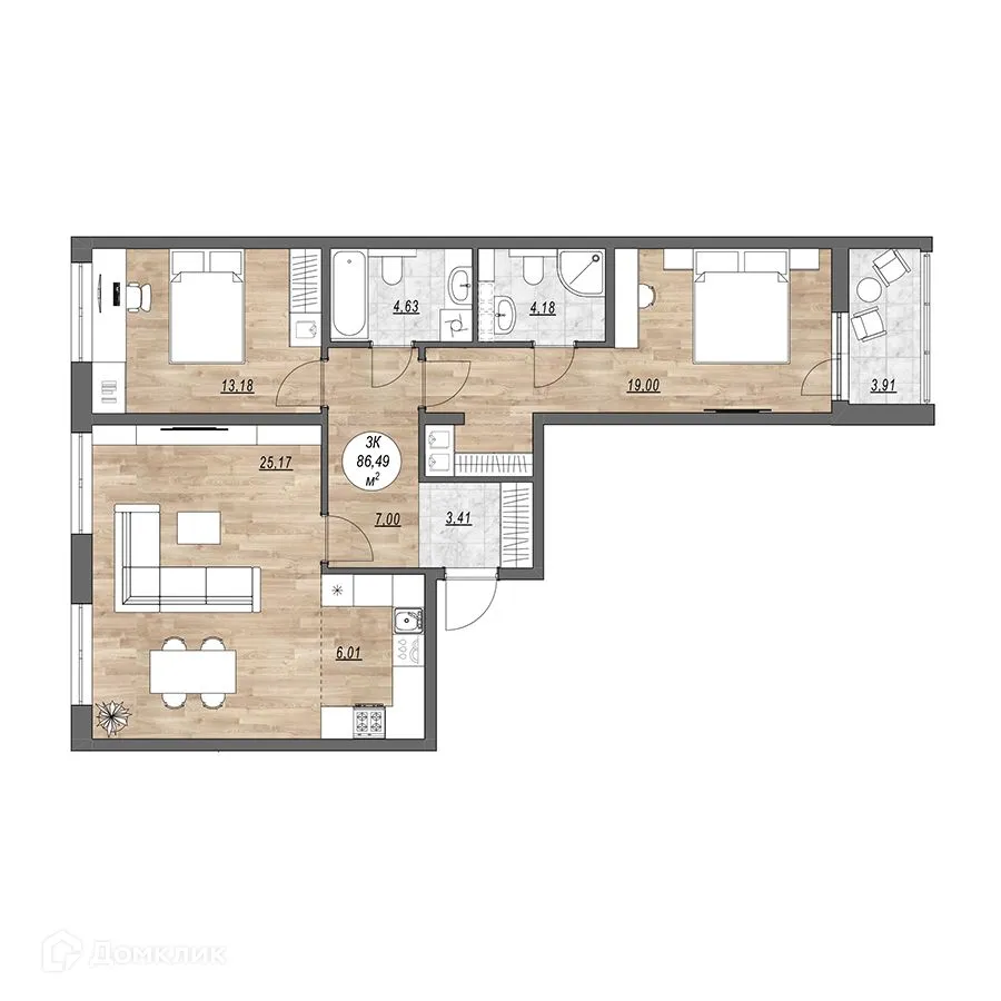 Фото квартиры в ЖК "Каскад"