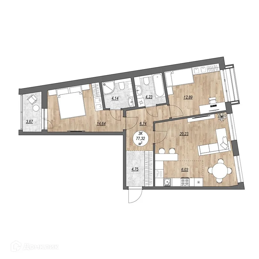 Фото квартиры в ЖК "Каскад"