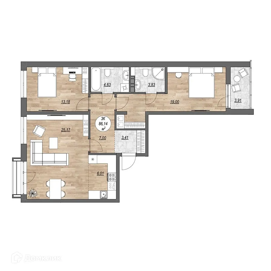 Фото квартиры в ЖК "Каскад"