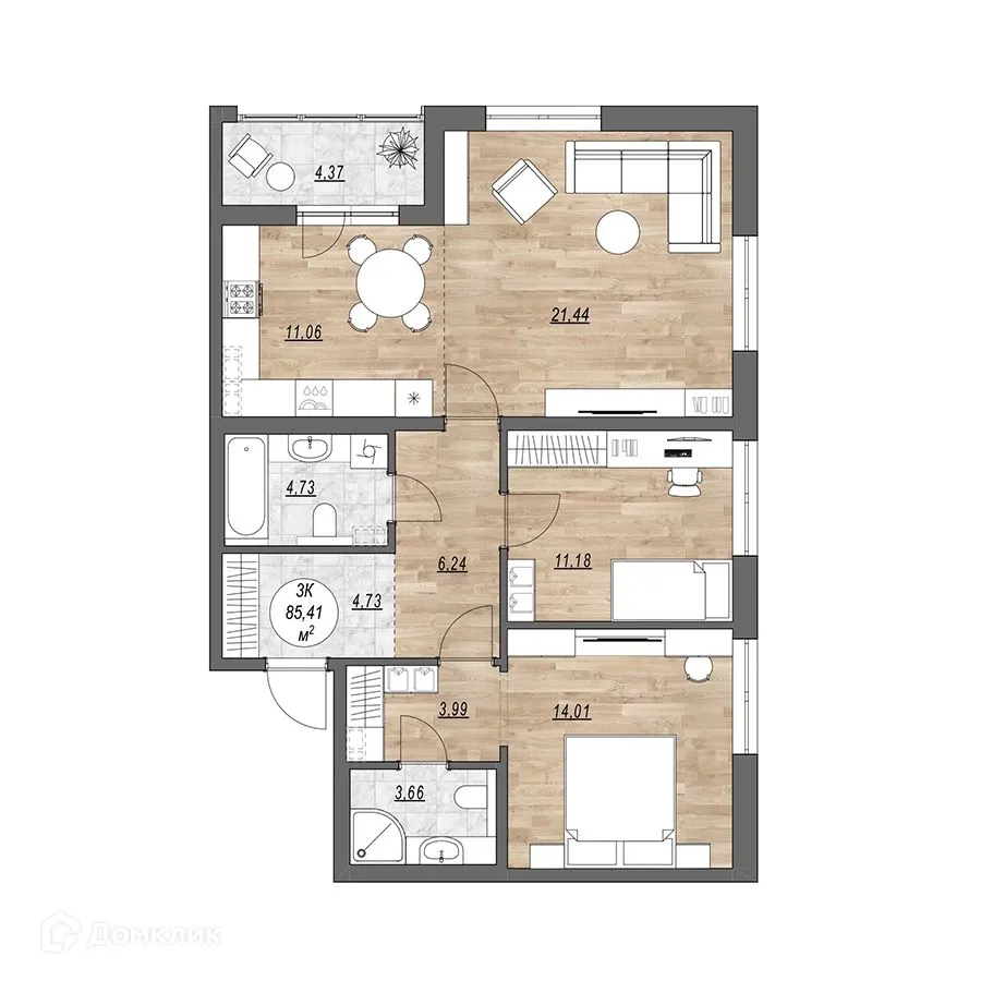 Фото квартиры в ЖК "Каскад"