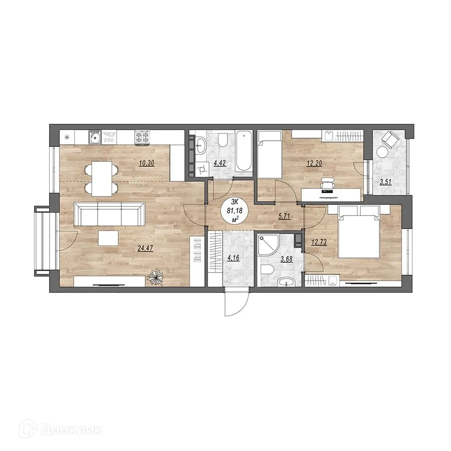 Фото квартиры в ЖК "Каскад"