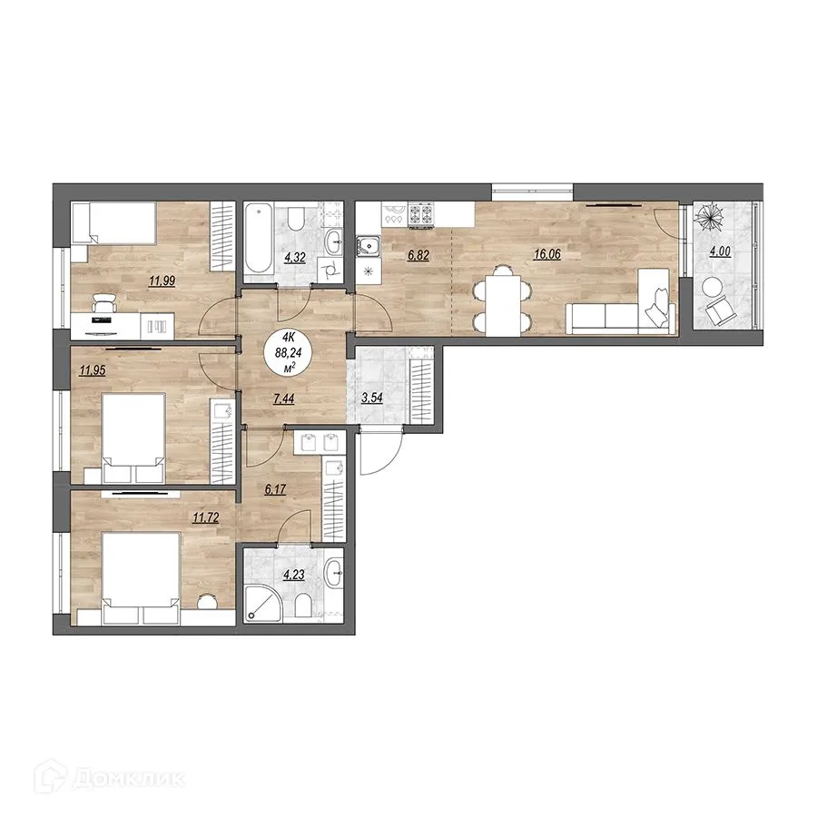 Фото квартиры в ЖК "Каскад"