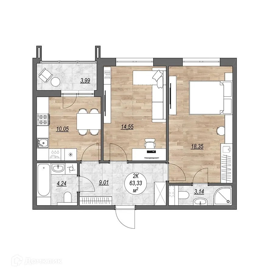 Фото квартиры в ЖК "Каскад"