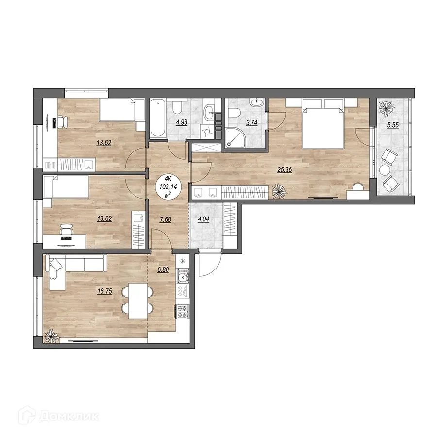 Фото квартиры в ЖК "Каскад"