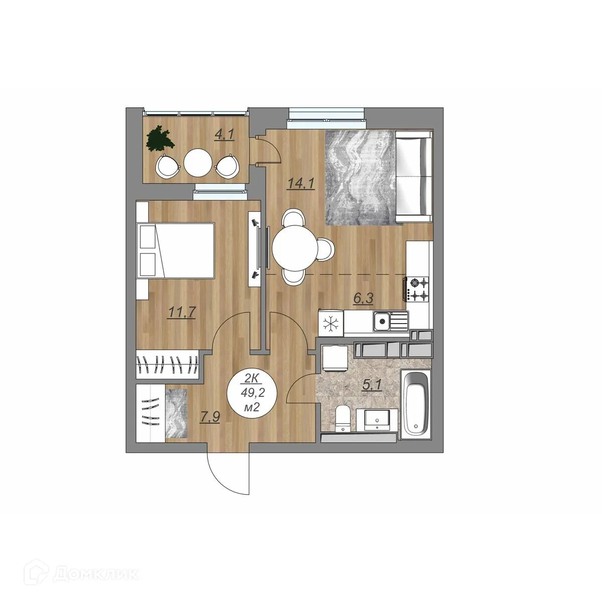 Фото квартиры в ЖК "Каскад"