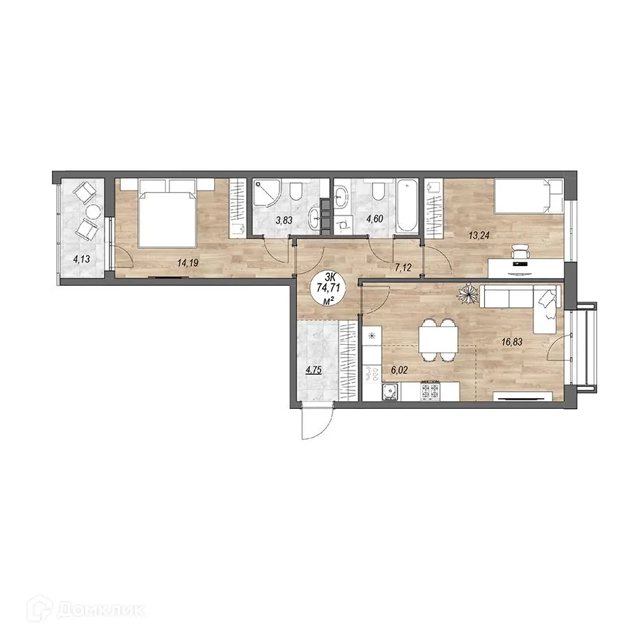 Фото квартиры в ЖК "Каскад"