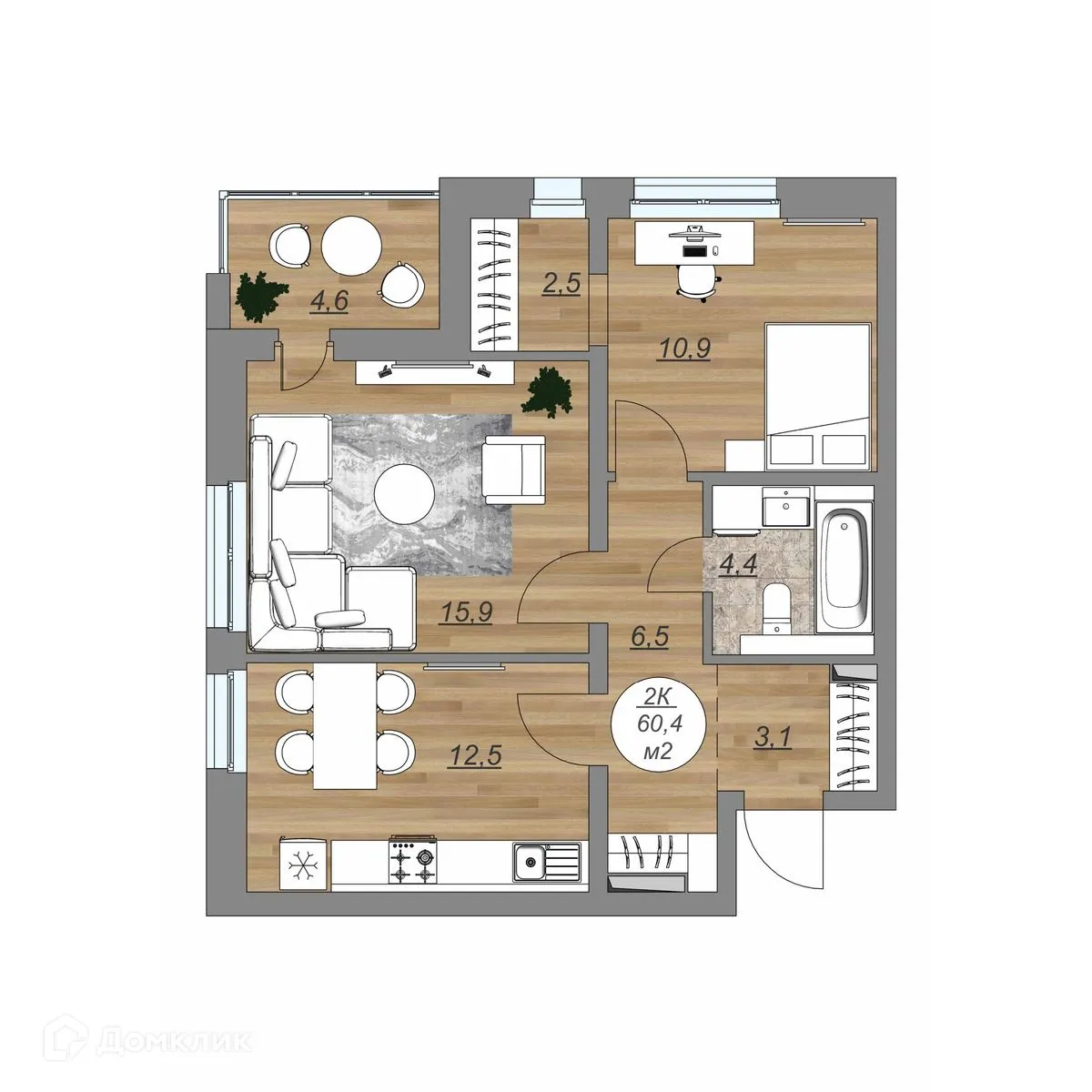 Фото квартиры в ЖК "Каскад"