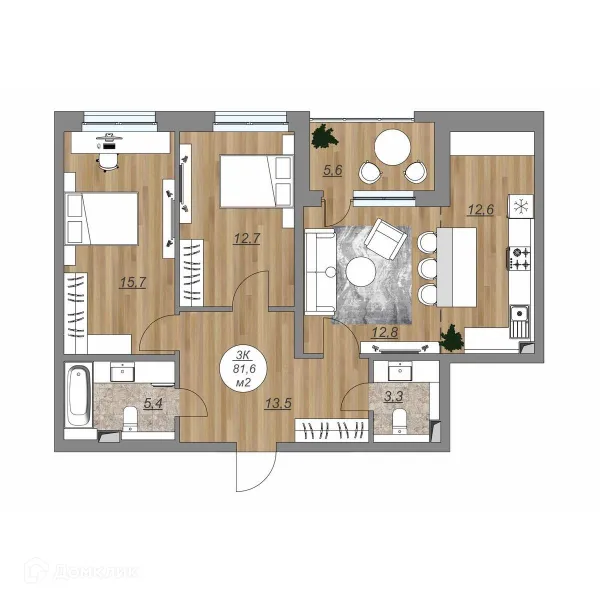3 комн. квартиры в Петрозаводске новостройки