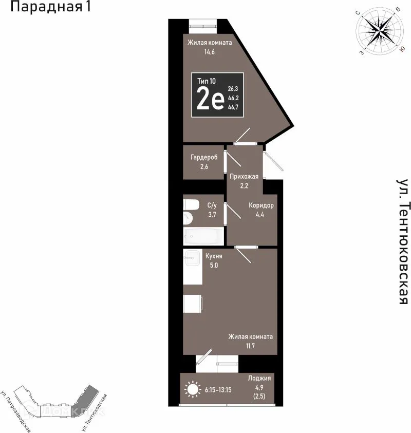 Фото квартиры в ЖК Дом по ул Петрозаводская
