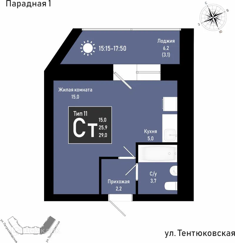 Фото квартиры в ЖК Дом по ул Петрозаводская