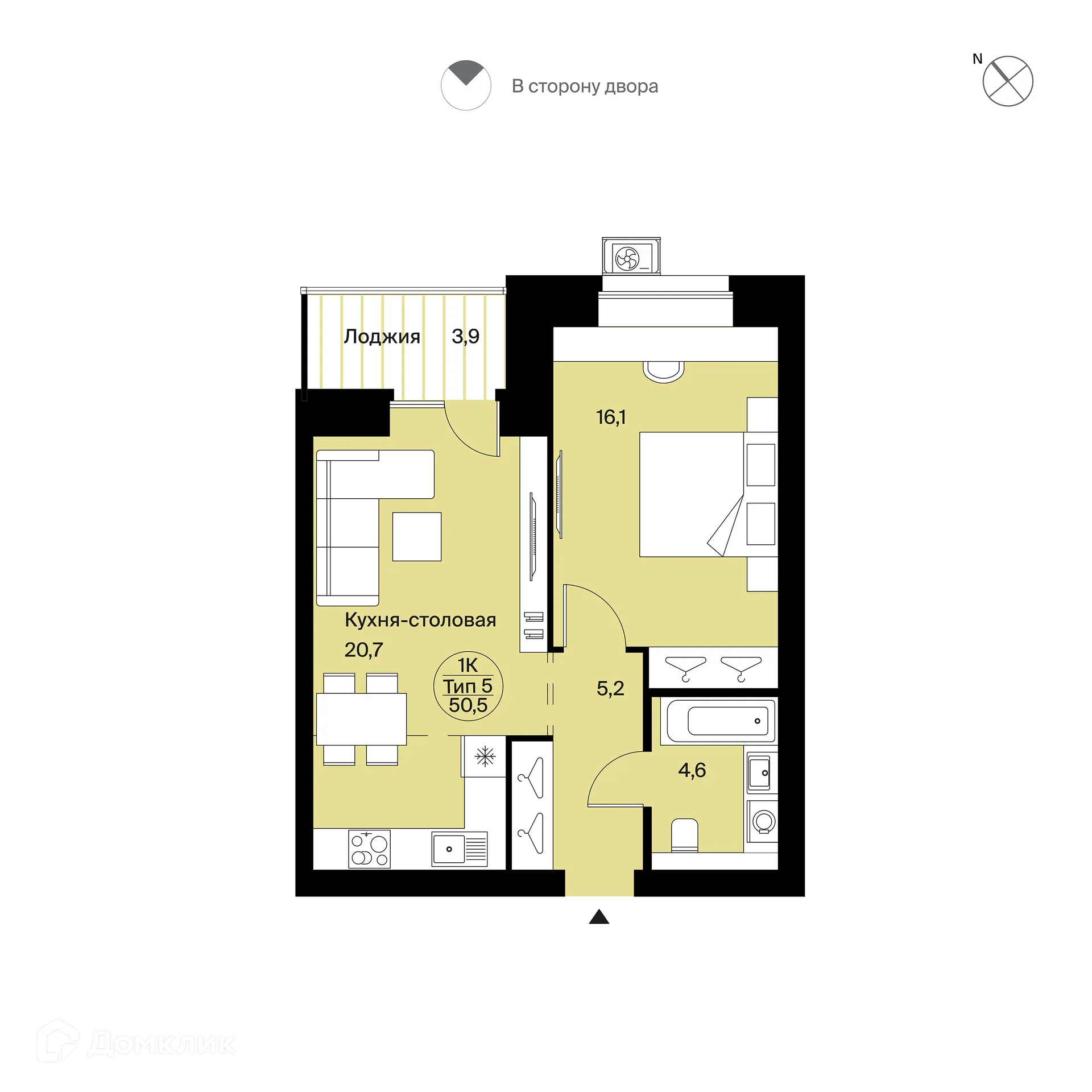 Фото квартиры в ЖК Жилой Дом "Ю"