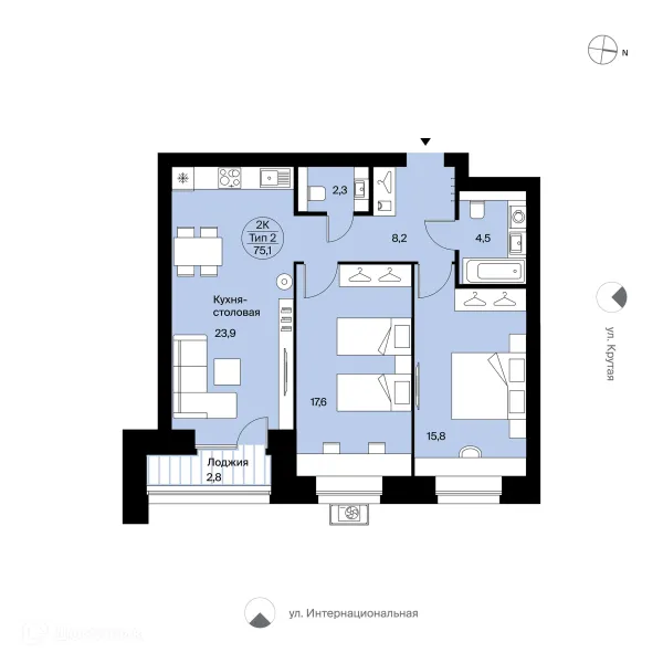 2 комн. квартиры в Сыктывкаре новостройки