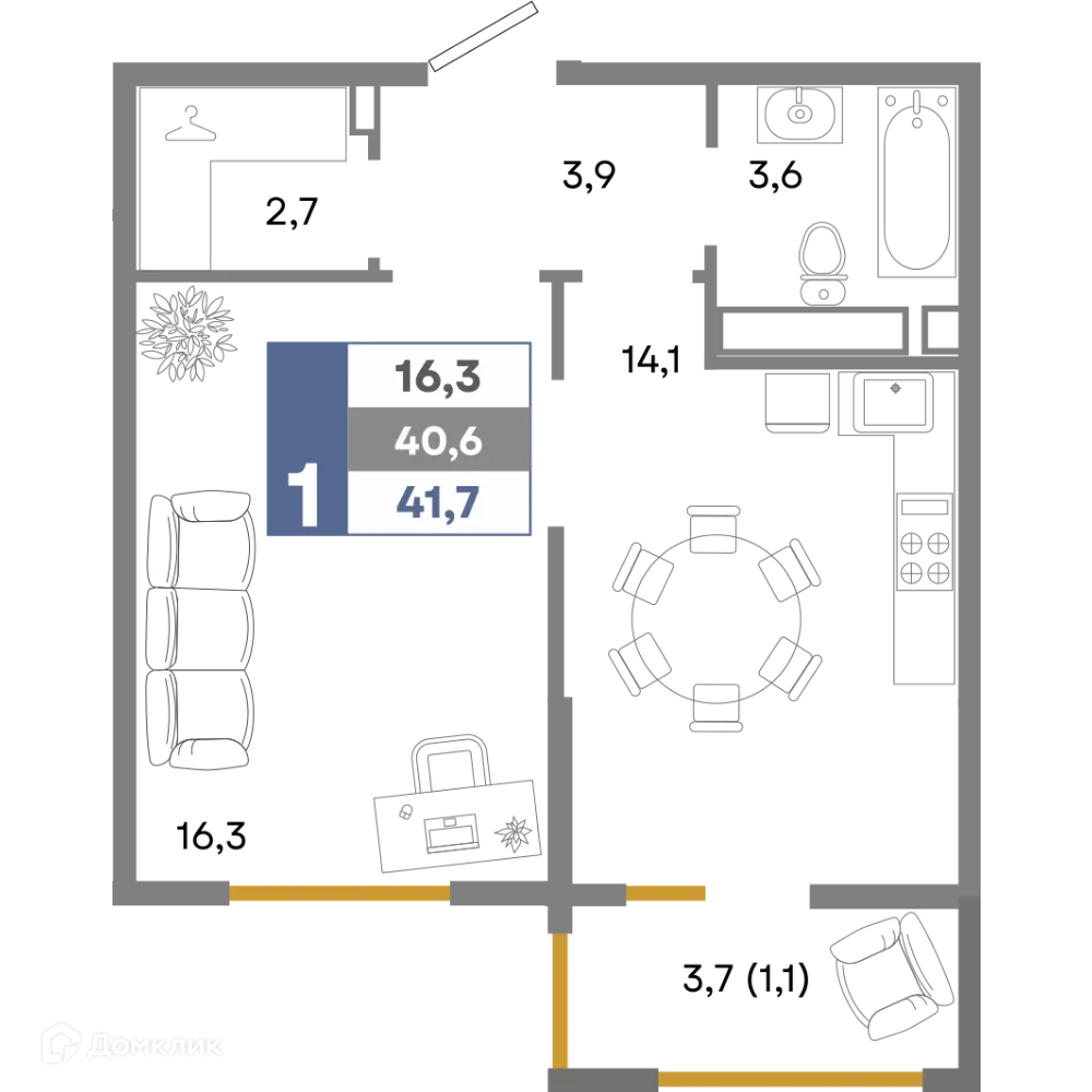 Фото квартиры в ЖК Прогресс