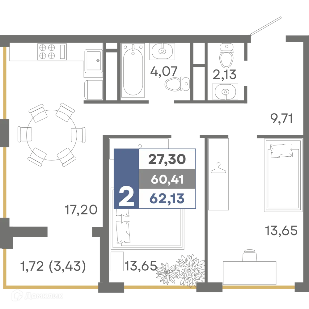 Фото квартиры в ЖК Миндаль