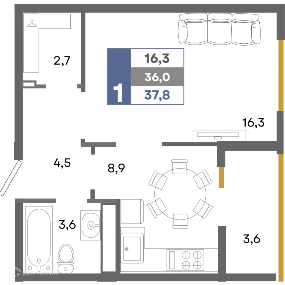 Фото квартиры в ЖК Прогресс
