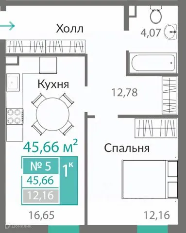 Фото квартиры в ЖК ГОРИЗОНТЫ-2