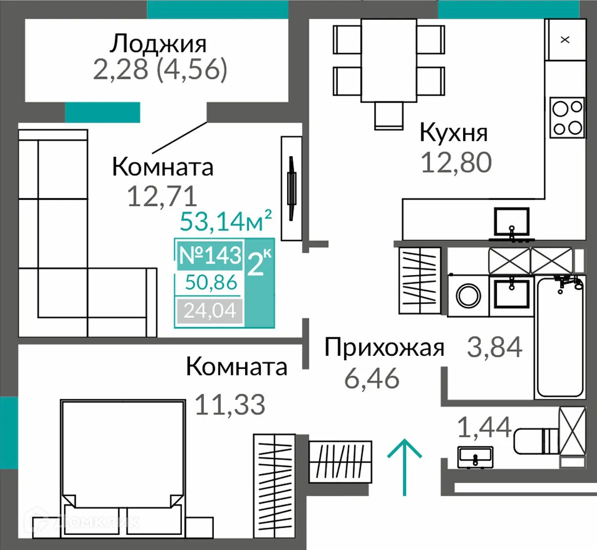 Фото квартиры в ЖК ТЮЛЬПАНЫ