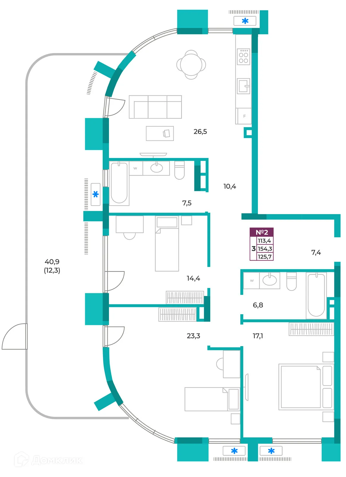 Фото квартиры в ЖК ОМЕГА