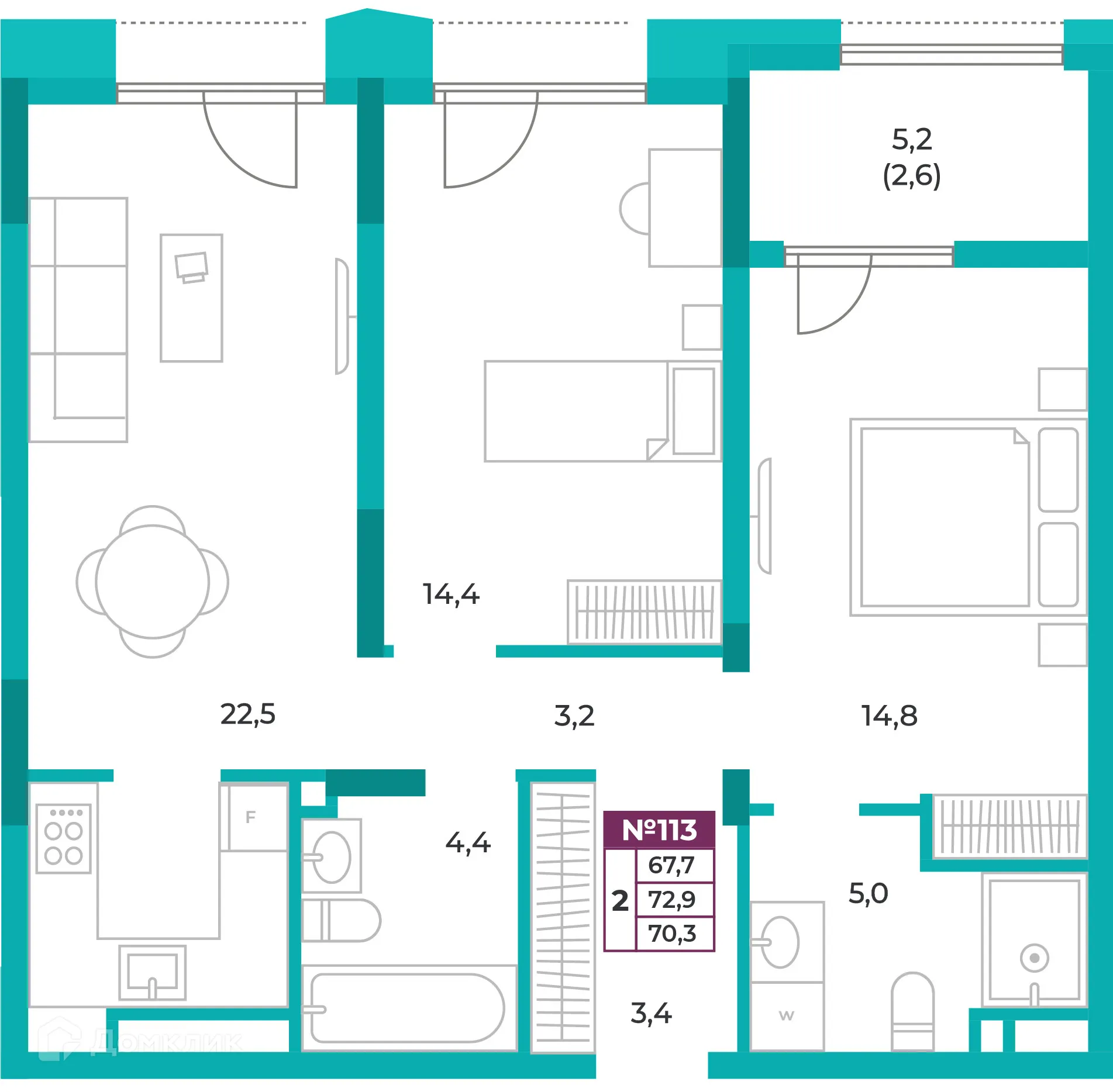 Фото квартиры в ЖК ОМЕГА