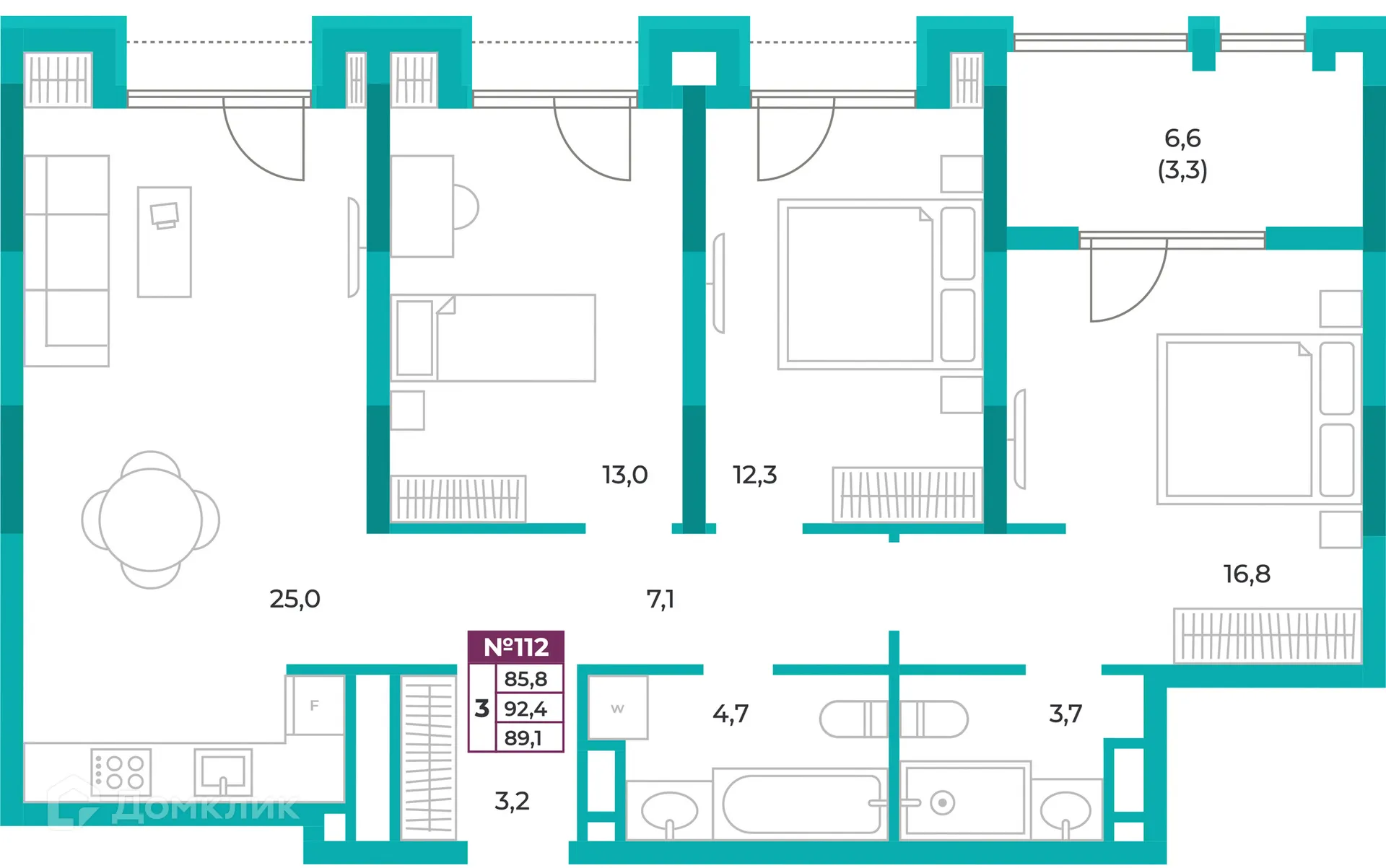 Фото квартиры в ЖК ОМЕГА
