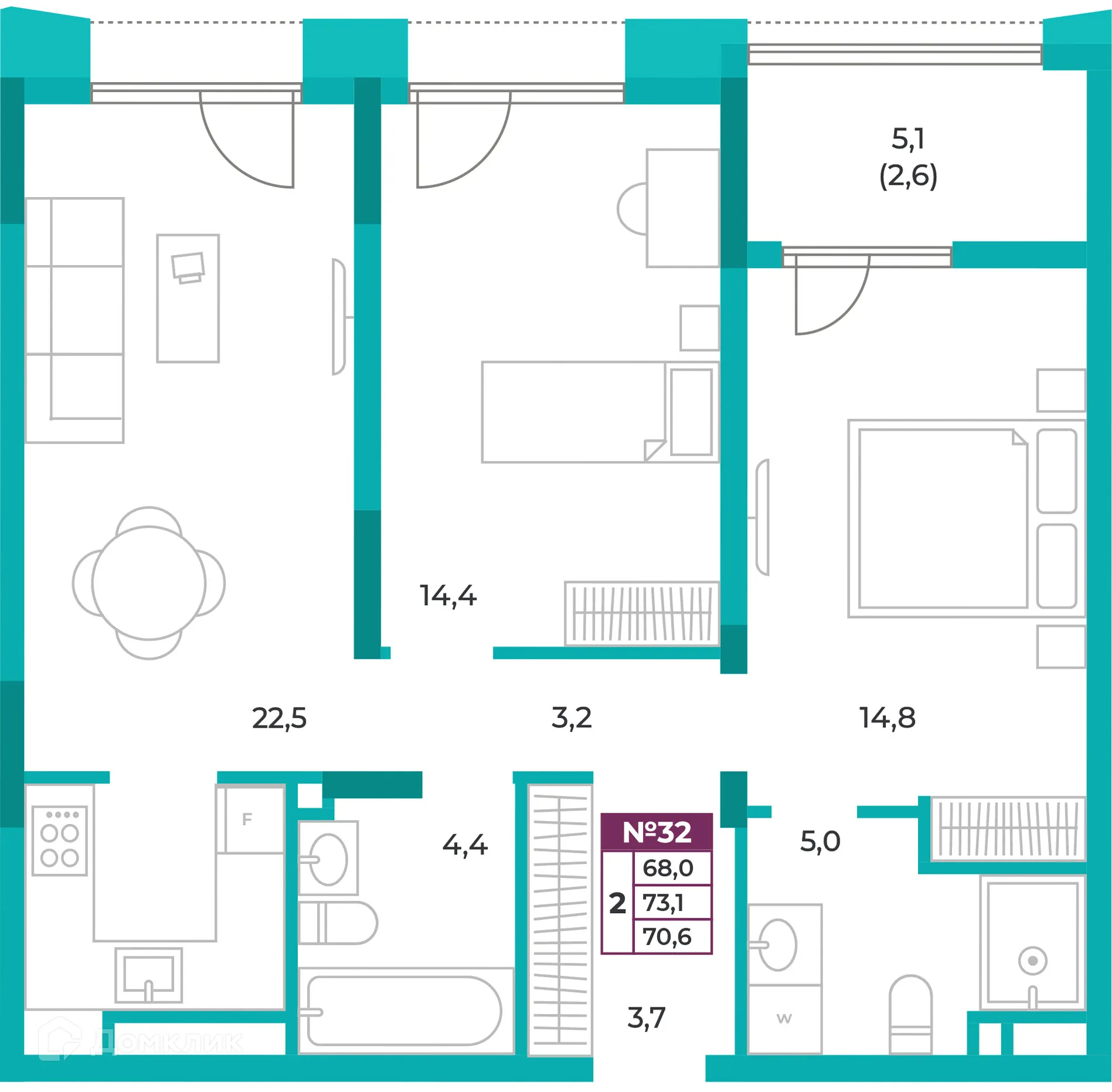 Фото квартиры в ЖК ОМЕГА