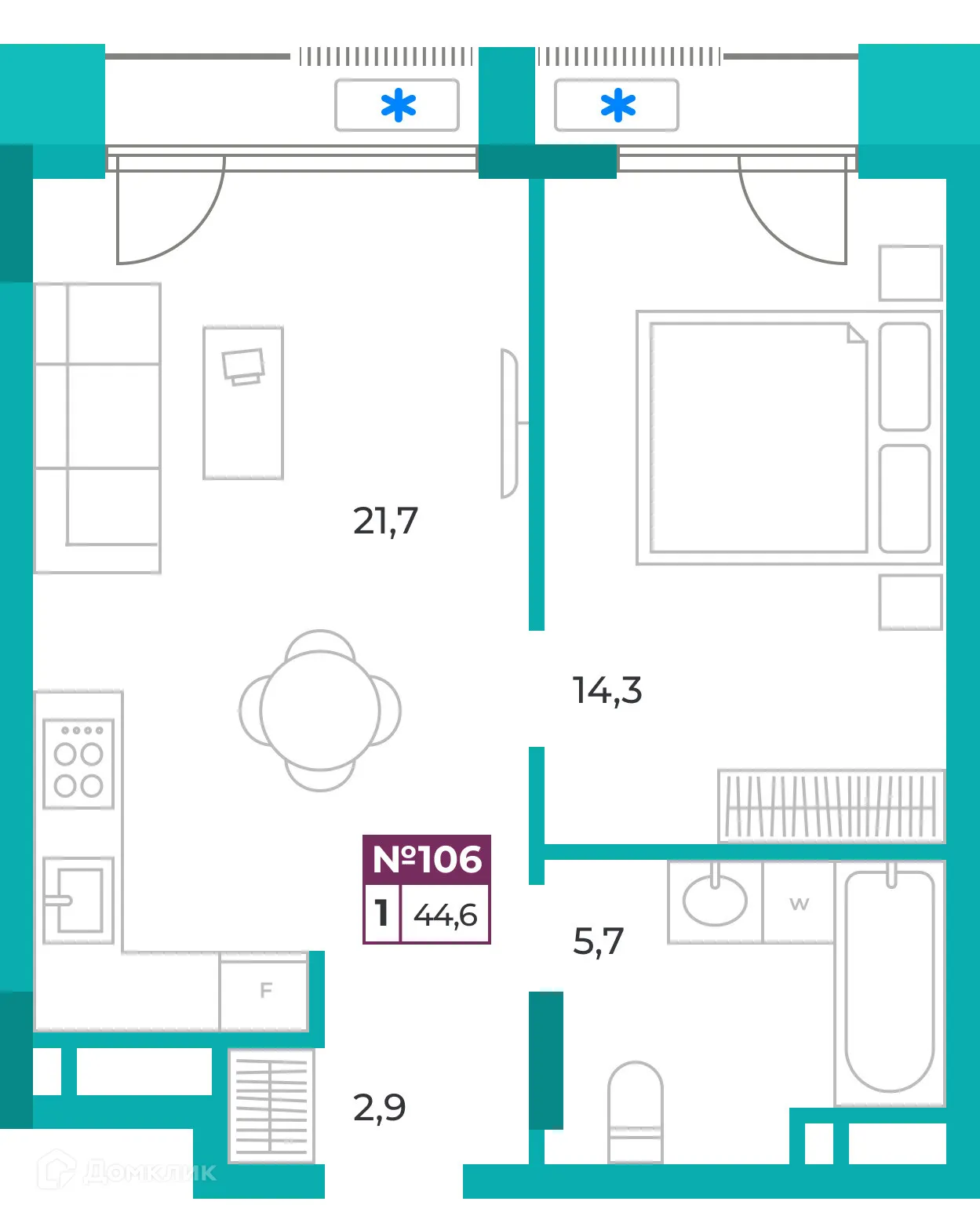 Фото квартиры в ЖК ОМЕГА