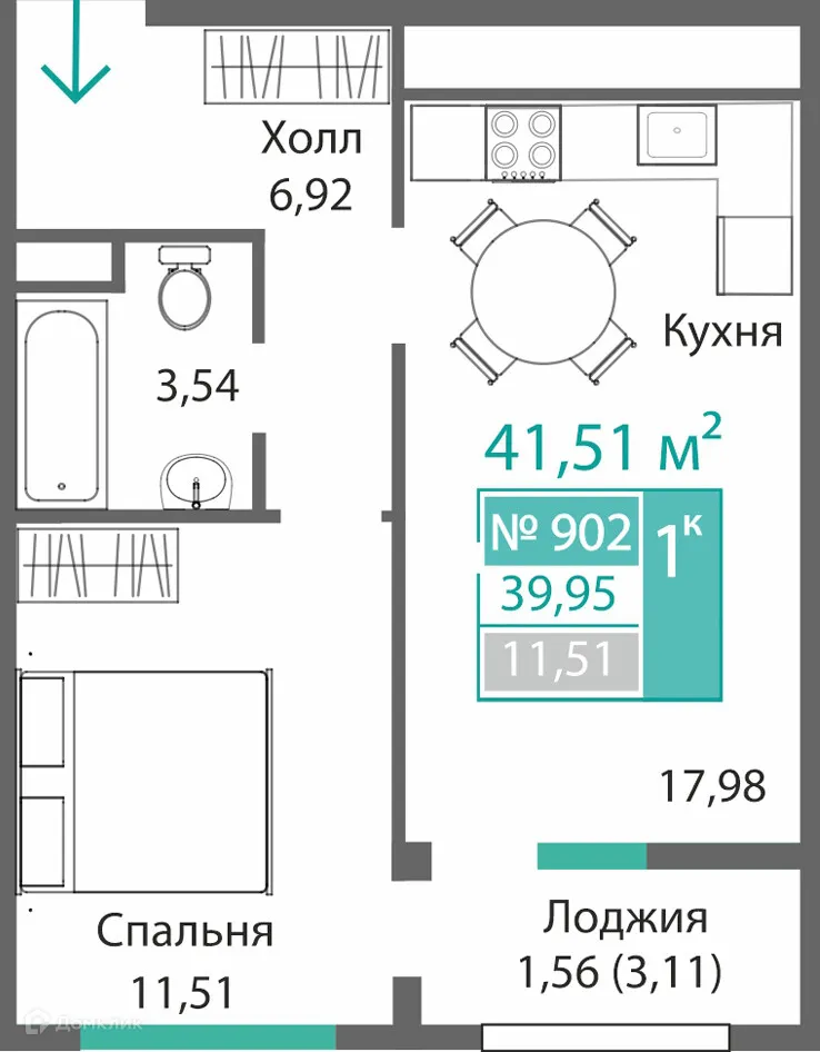 Фото квартиры в ЖК БАРБАРИС