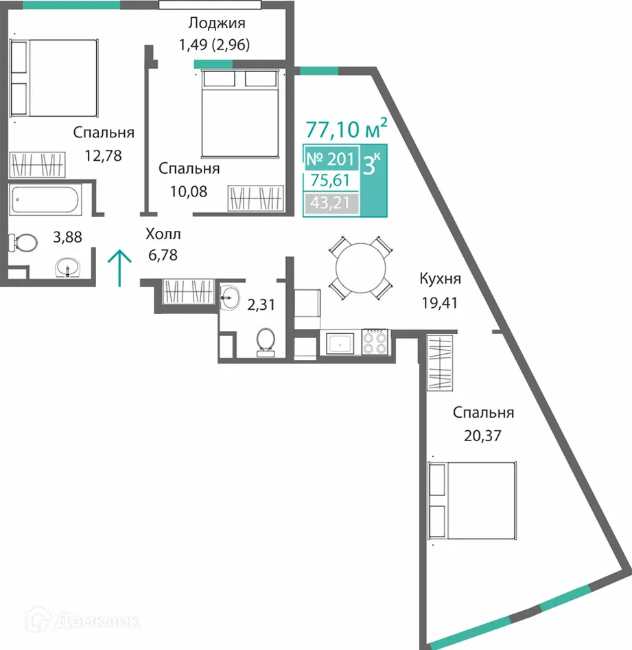 Фото квартиры в ЖК БАРБАРИС