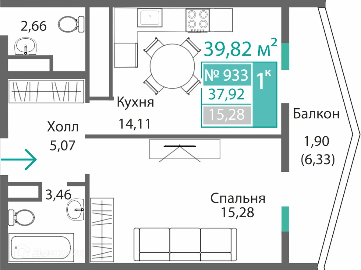 Фото квартиры в ЖК БАРБАРИС