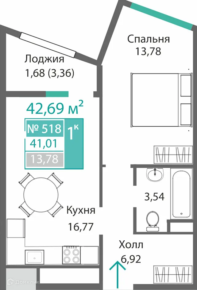 Фото квартиры в ЖК БАРБАРИС