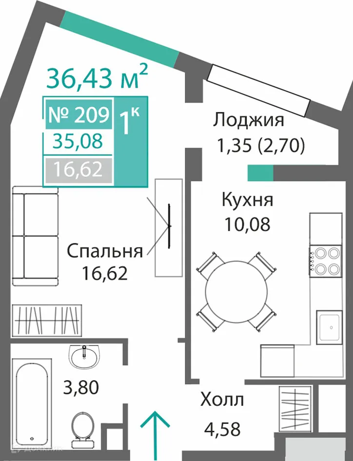 Фото квартиры в ЖК БАРБАРИС