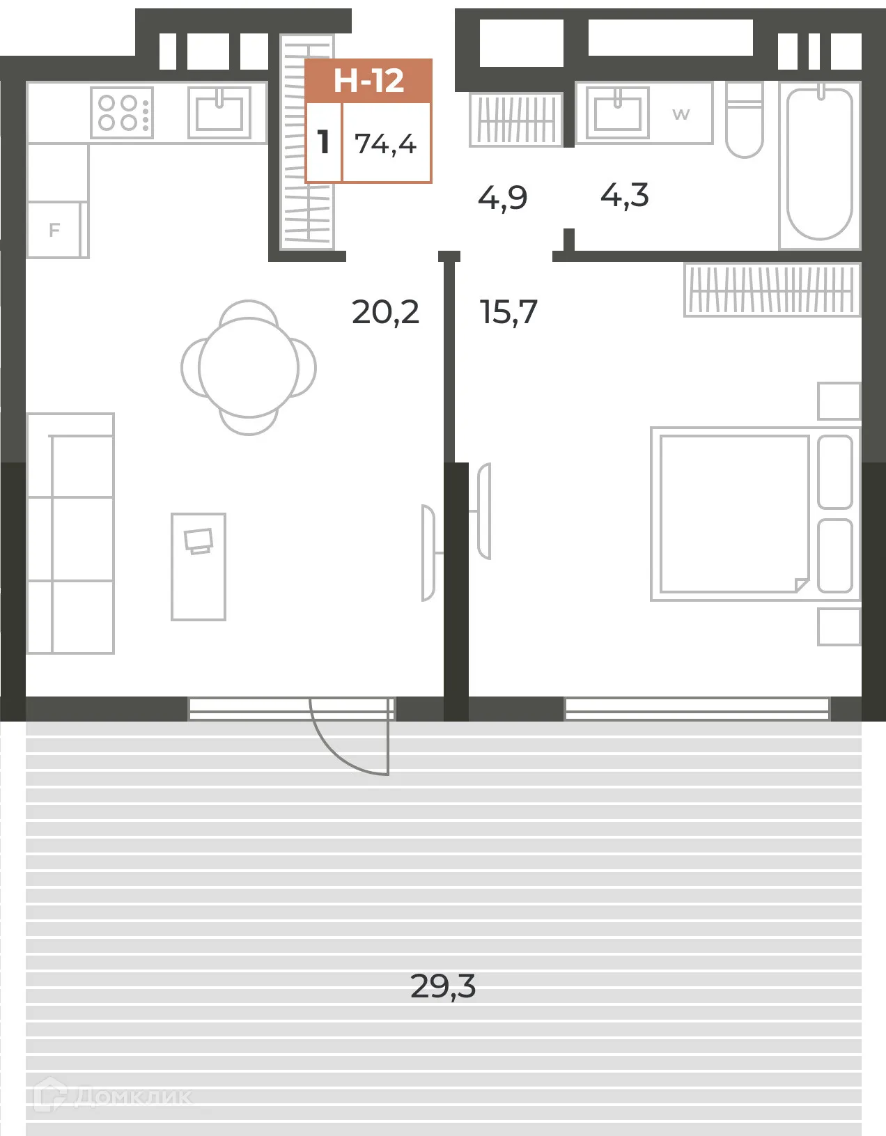 Фото квартиры в ЖК Аристократ