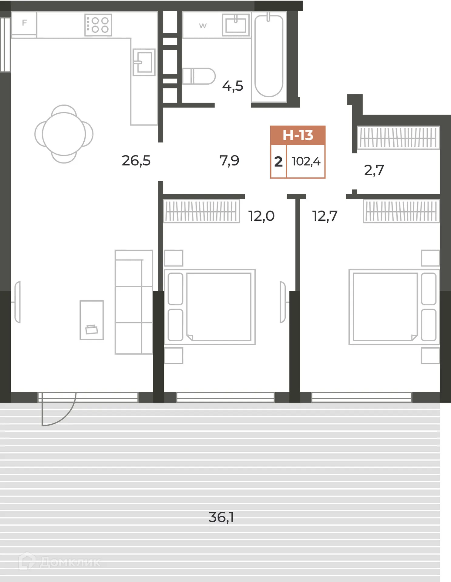 Фото квартиры в ЖК Аристократ