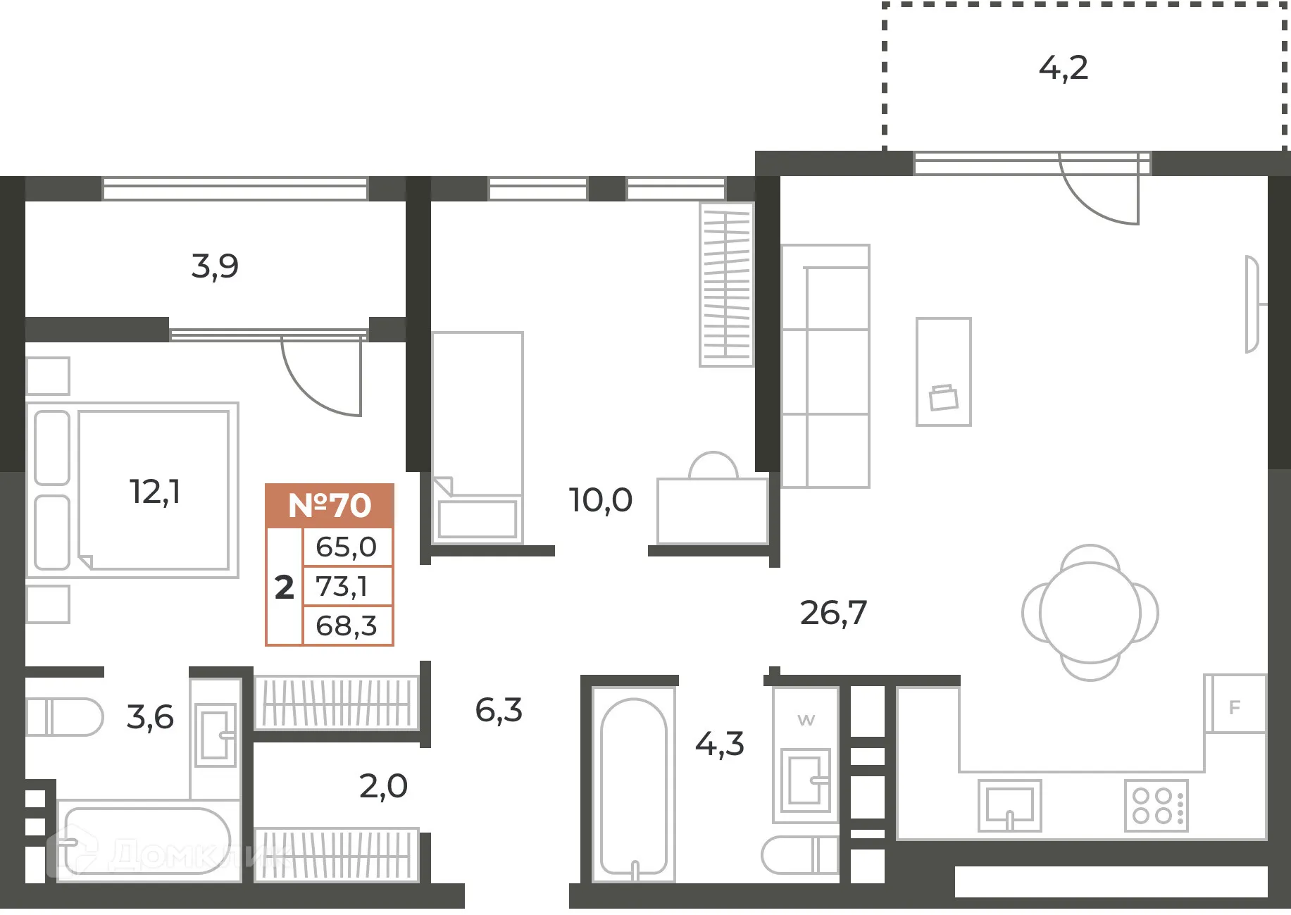 Фото квартиры в ЖК Аристократ