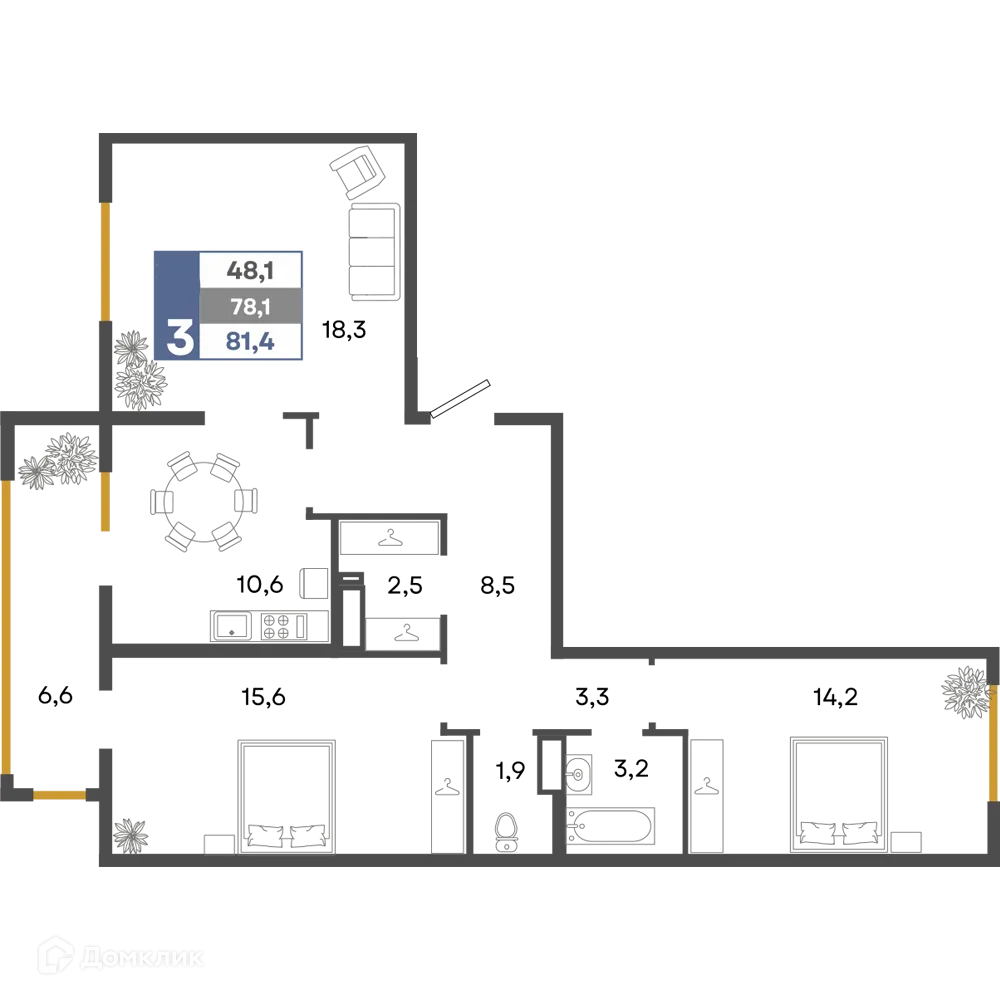 Фото квартиры в ЖК Прогресс