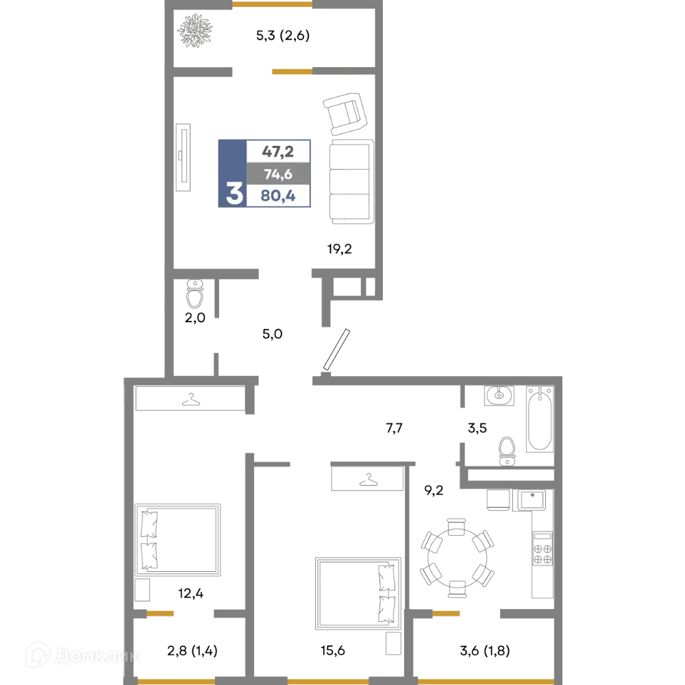 Фото квартиры в ЖК Прогресс