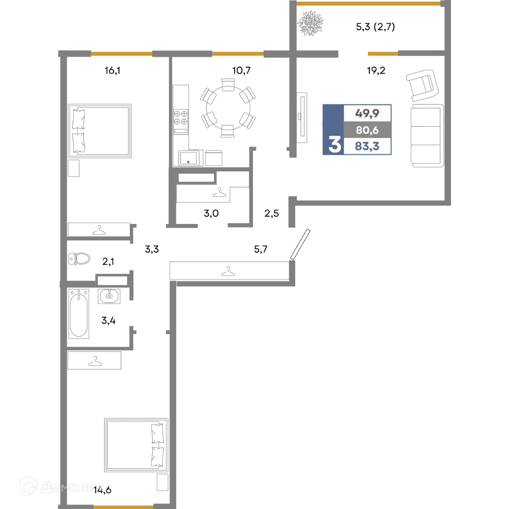 Фото квартиры в ЖК Прогресс