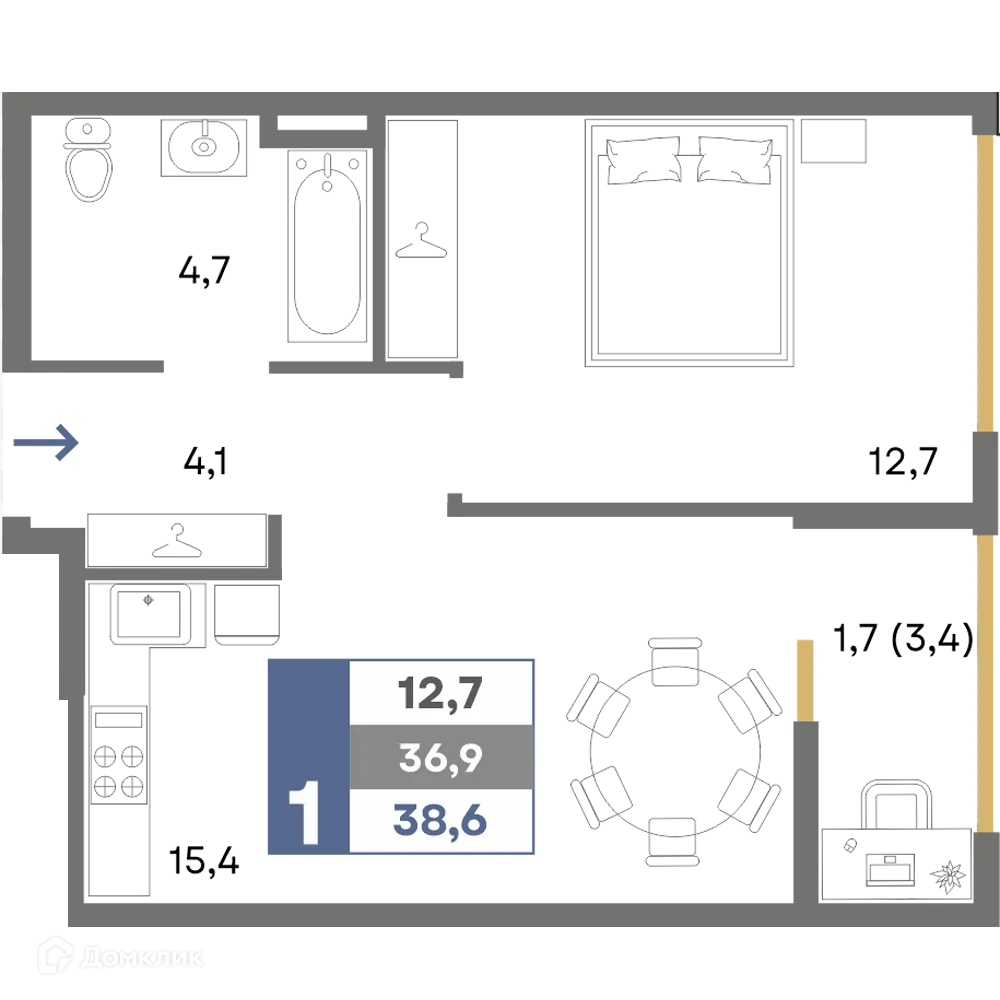 Фото квартиры в ЖК Прогресс