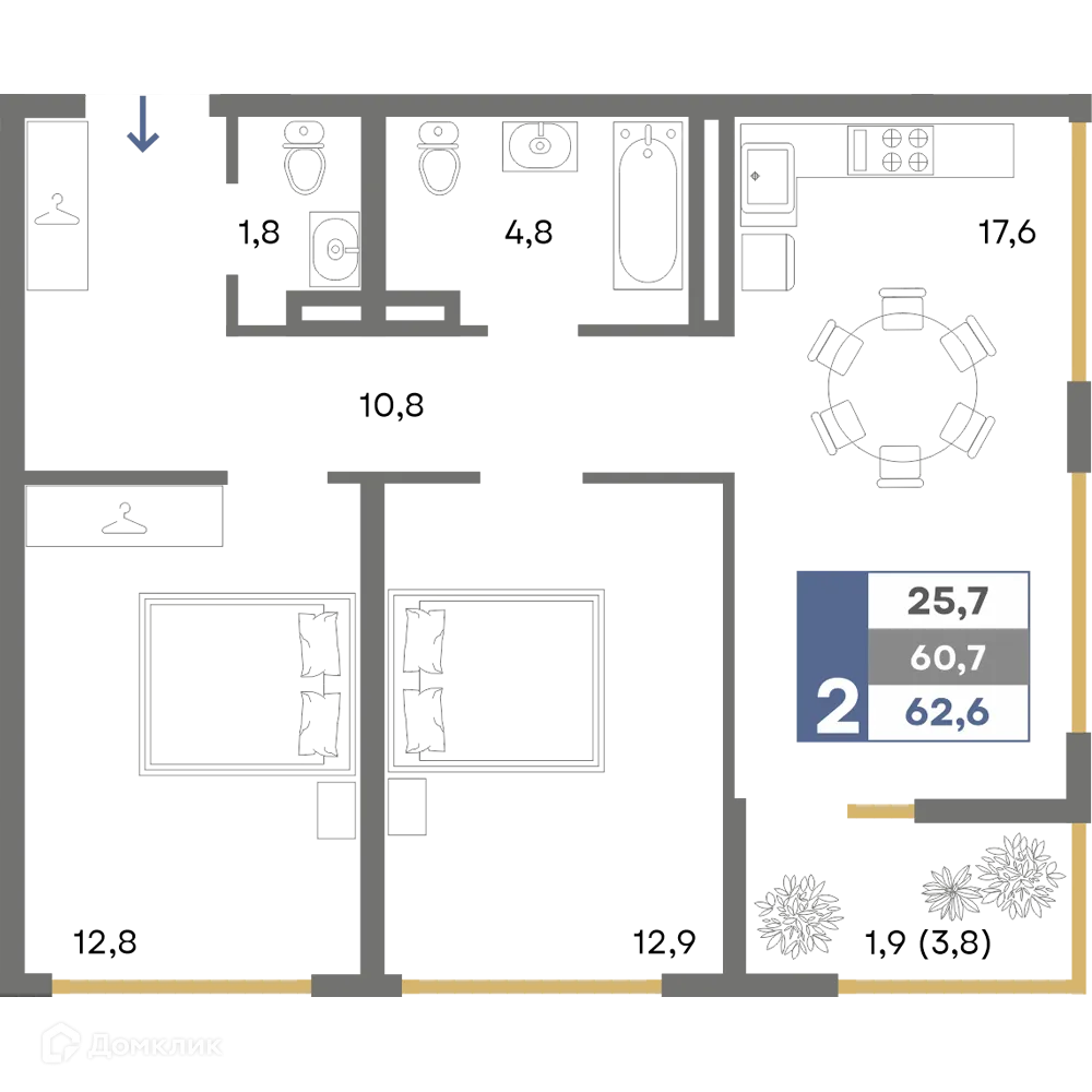 Фото квартиры в ЖК Прогресс