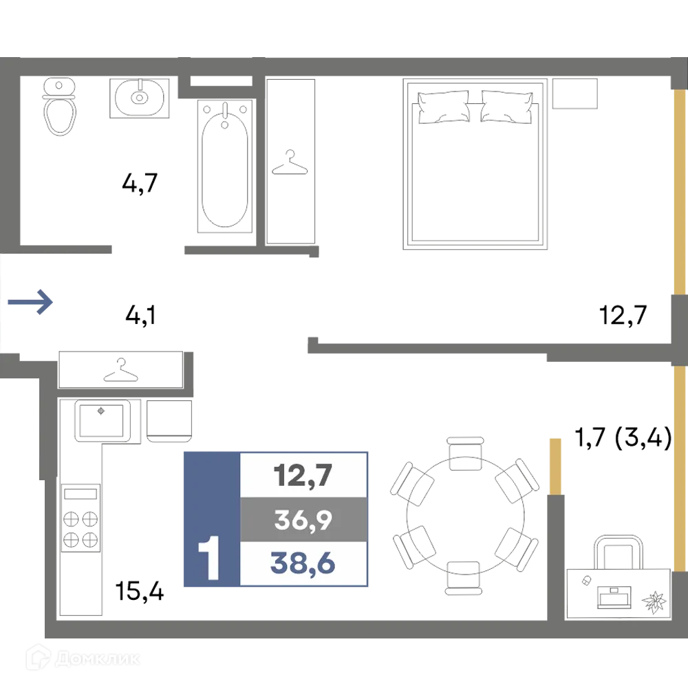 Фото квартиры в ЖК Прогресс