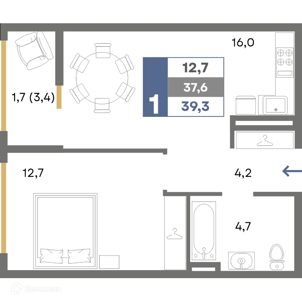 Фото квартиры в ЖК Прогресс
