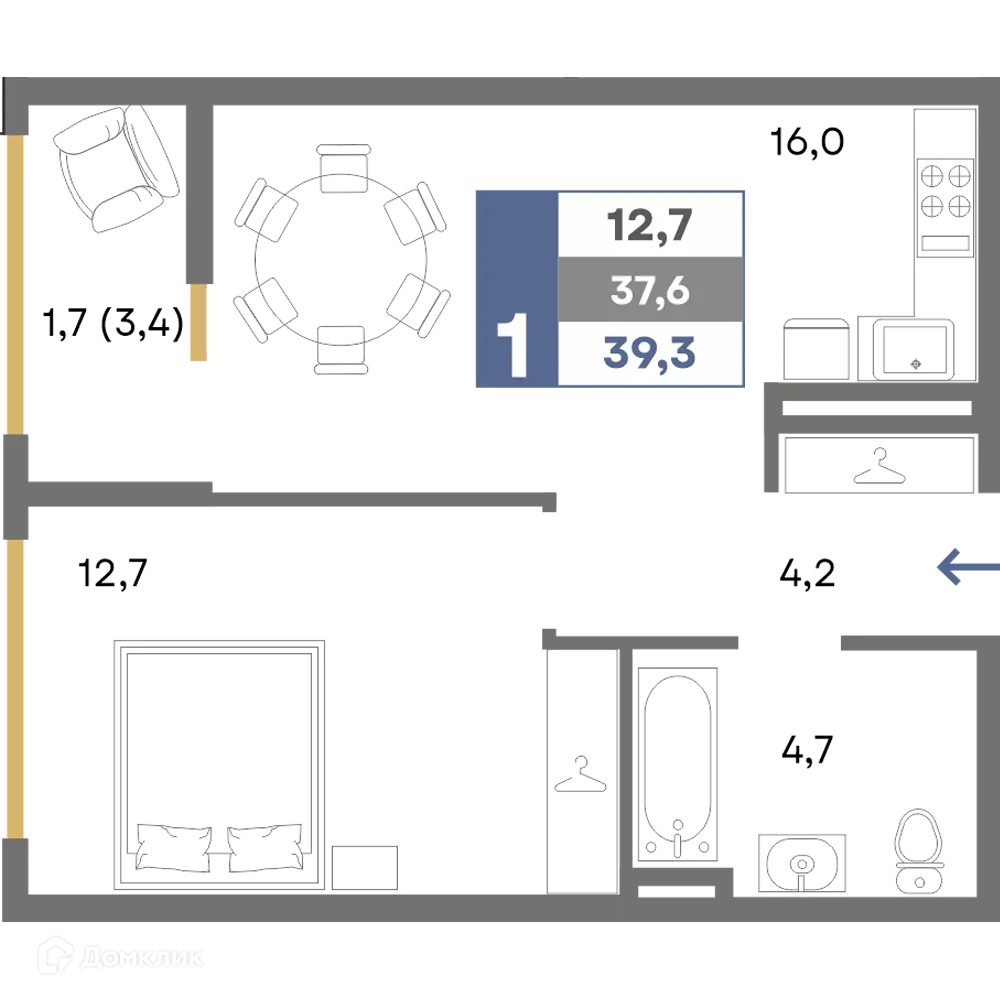 Фото квартиры в ЖК Прогресс