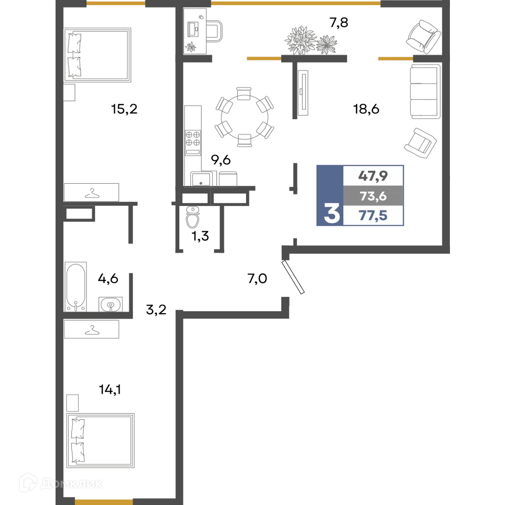 Фото квартиры в ЖК Прогресс