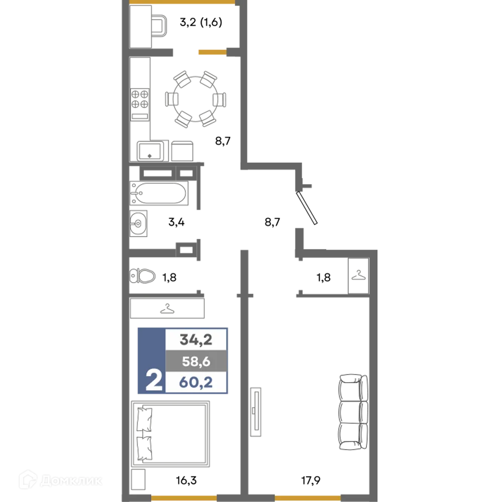 Фото квартиры в ЖК Прогресс