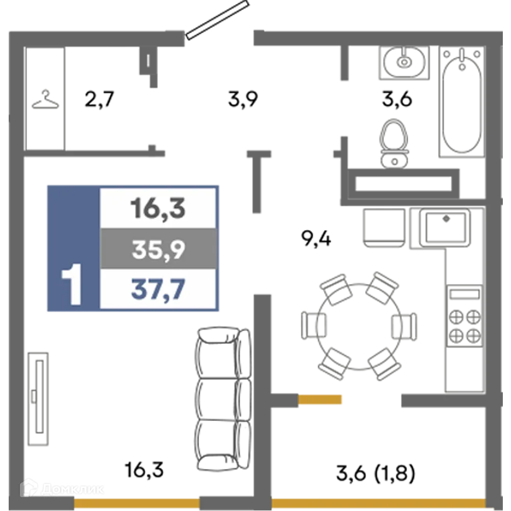 Фото квартиры в ЖК Прогресс
