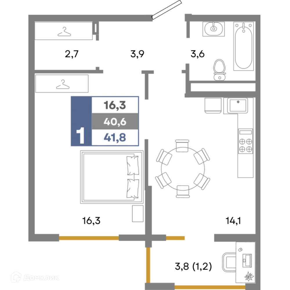 Фото квартиры в ЖК Прогресс