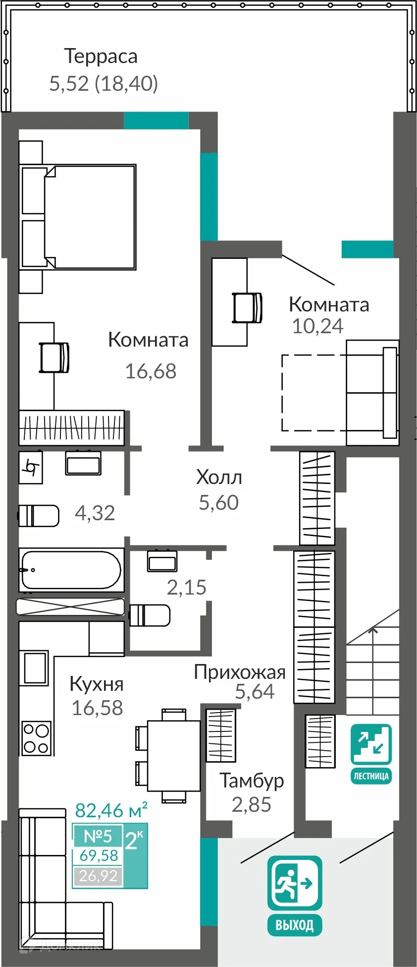 Фото квартиры в ЖК ГОРИЗОНТЫ 3 ОЧЕРЕДЬ